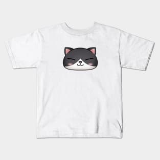 Cute Tuxedo Cat Face Kids T-Shirt